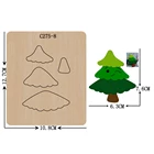 Новая деревянная новогодняя елка под давлением Скрапбукинг C-275-8 Трафаретный вырубной штамп