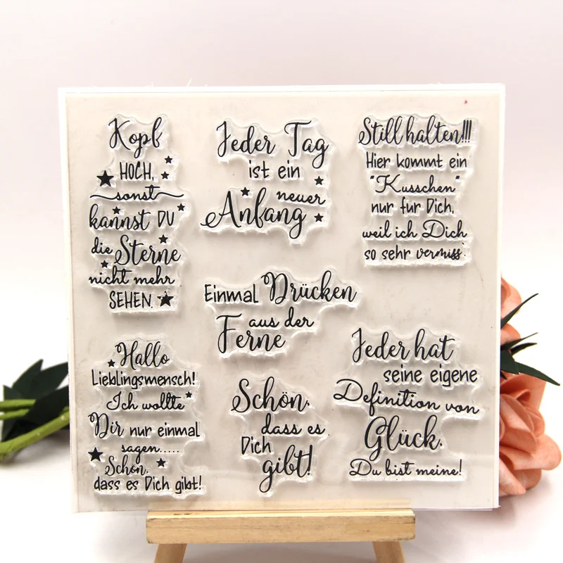 ZFPARTY немецкий прозрачный силиконовый штамп/уплотнение для скрапбукинга