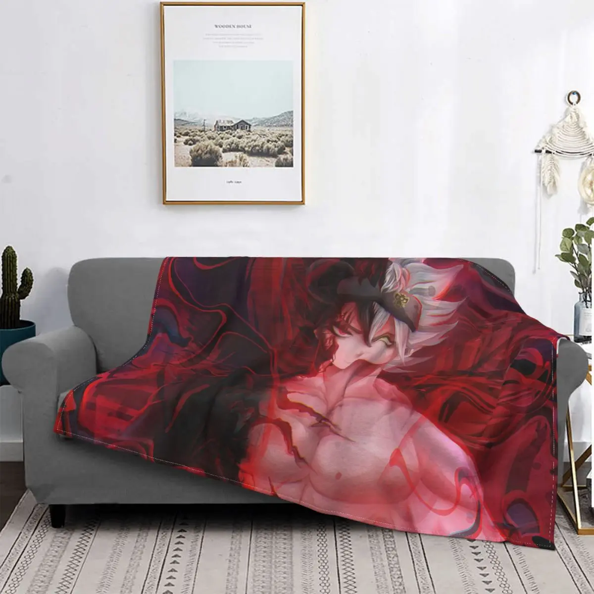 

Фланелевое покрывало с изображением черного клевера