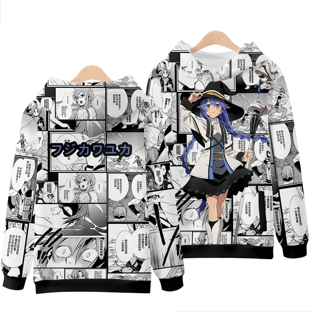 

Mushoku Tensei: Jobless Reincarnation Roxy Migurdia Hooded Hoodie Sweatshirt Coat Loose Autumn Men Women Student Pullover Tops