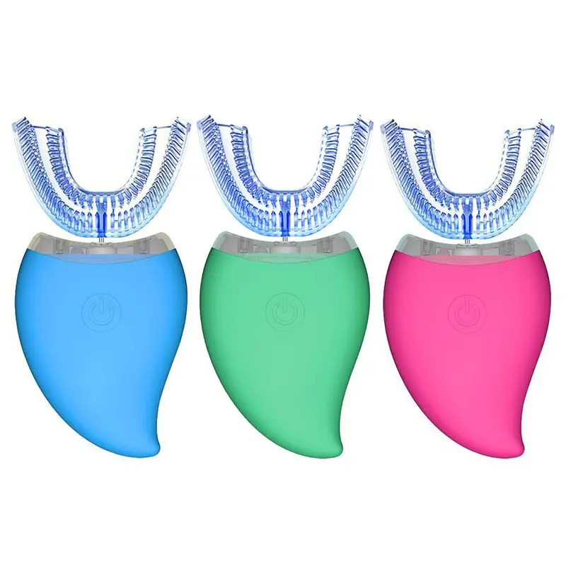 

D0AB New Love Style Auto Disinfection U Shape Timer Ultra Sonic Silicon Waterproof Electric Toothbrush Wireless Rechargeable 3