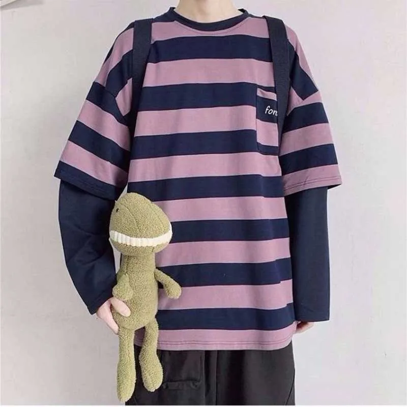 Футболка NiceMix женская с круглым вырезом модная повседневная рубашка контрастных