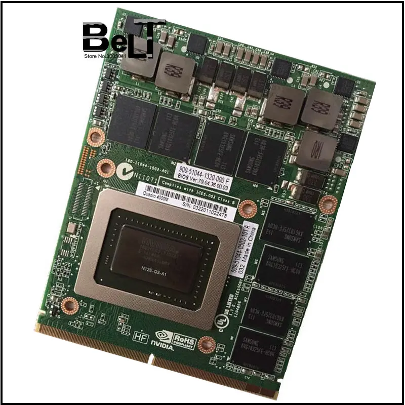 Q4000, видеокарта 2GB N12E-Q3-A1, видеокарта для ноутбука HP 8770W 8760W для DELL M6600 M6700