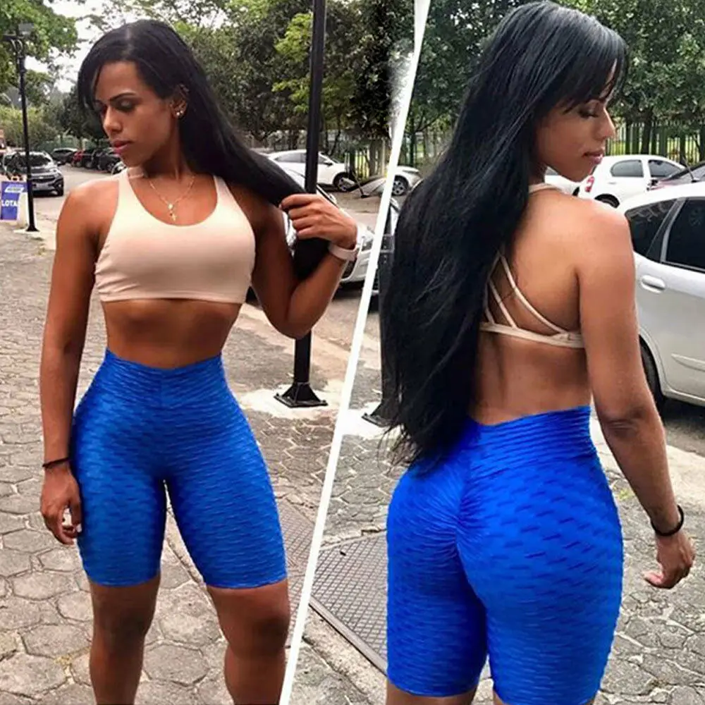 Женские спортивные шорты однотонные для йоги тренажерного зала бега тренировок