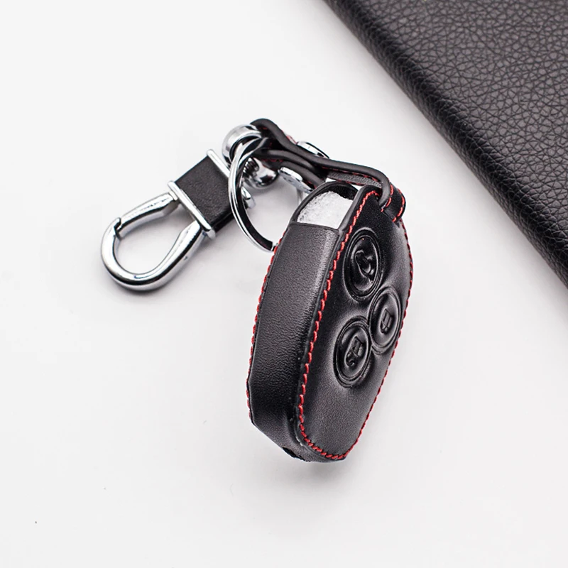 

Carrying Leather Car Key Chain Key Cover for Renault Koleos Clio Scenic Megane / Opel Vivaro Movano Car Shield 3 Button