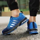 Дышащие кроссовки для бега на открытом воздухе, мужские вязаные кроссовки, синие босинки, недорогая спортивная обувь, мужские спортивные кроссовки для ходьбы и бега