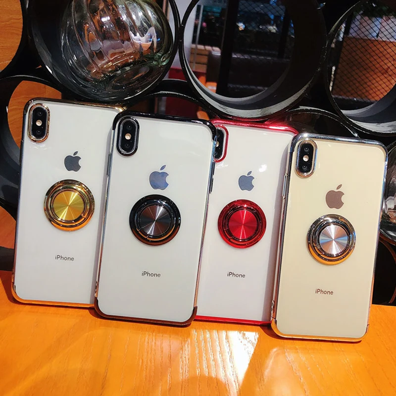 Силиконовый чехол с кольцом для iPhone 11 pro 6 6S 7 8 Plus X XS MAX XR | Мобильные телефоны и