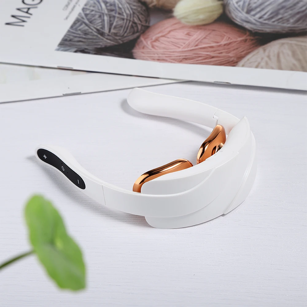 

Foldable Neck Massager 5 modes EMS Pulse Micro-current 15 gears of intensity & Hot compress USB Portable Neck Massage