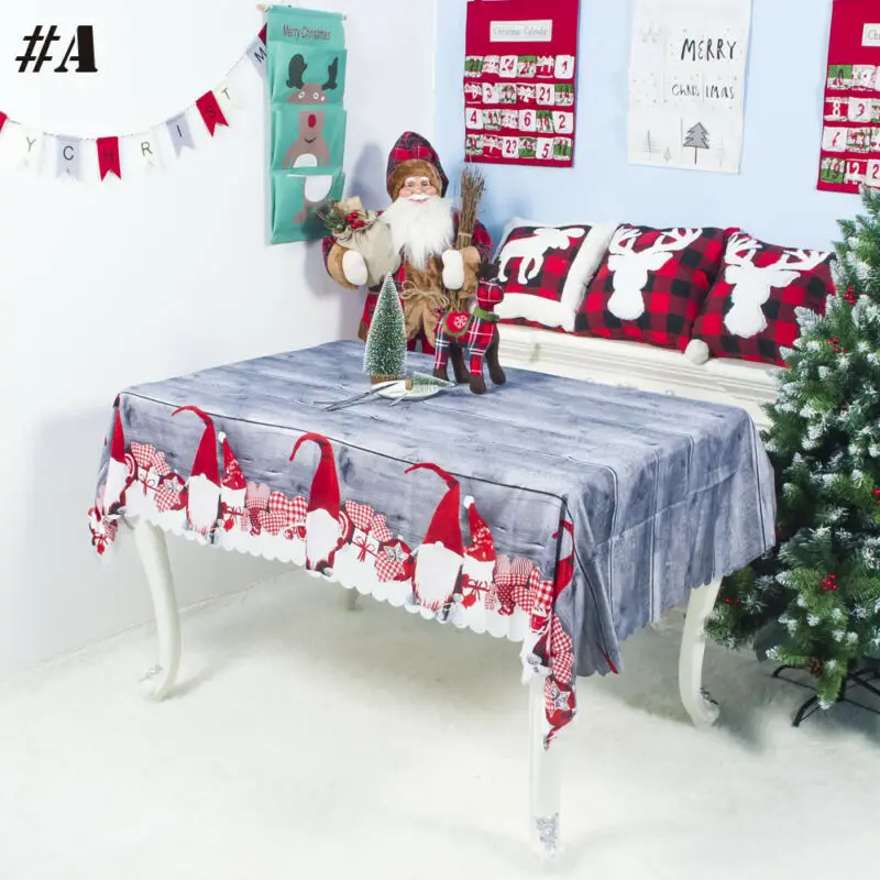 Рождественская скатерть покрытие стола праздничный стол Рождество ужин