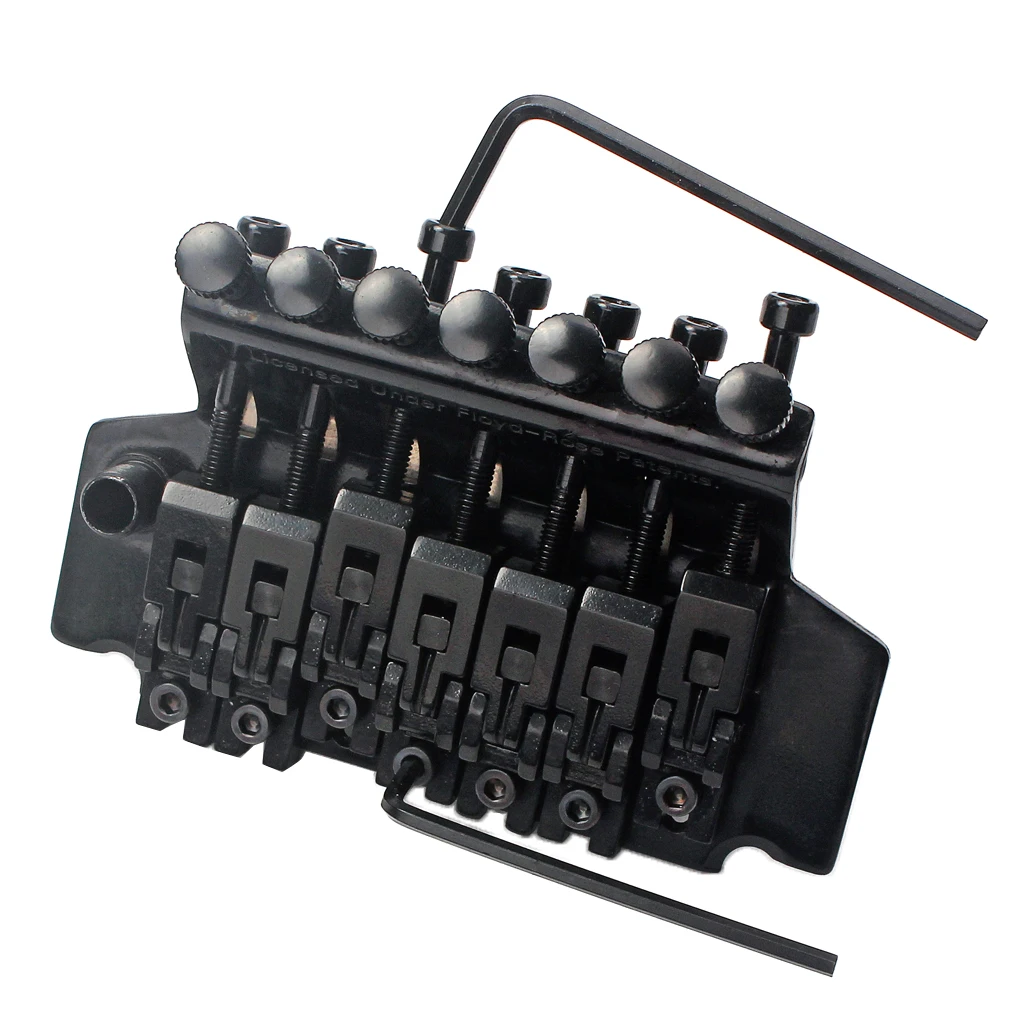 1 set metall 7 string e gitarre doppel tremolo brücke diy mit schloss mutter tremolo arm wrench schrauben lock studs free global shippin