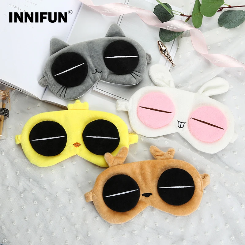 

Creative Cartoon Sleep Mask Cotton Cute Animal Sleeping Eyes Mask For Children Adult Sleep Improve Silk Eye Cover Shading Masks