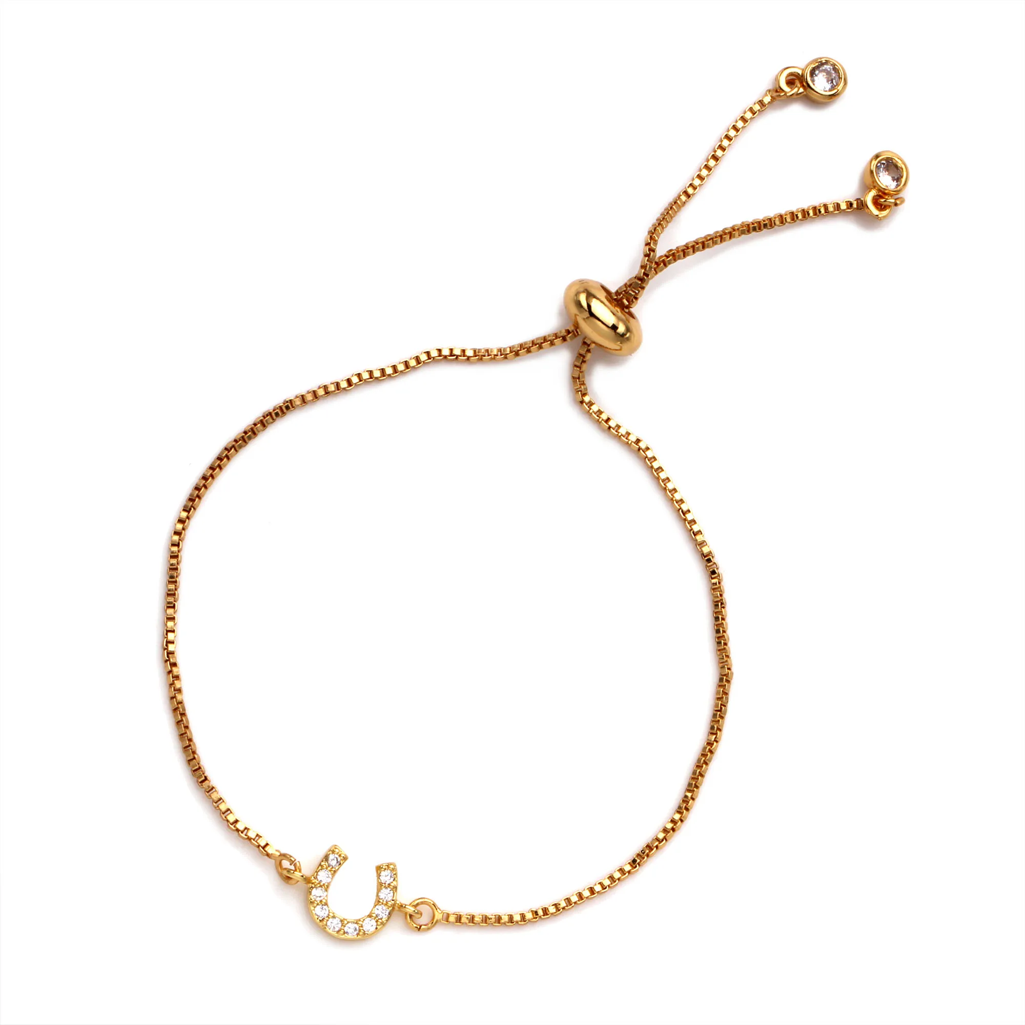 Мини браслет с фианитами регулируемый для женщин и девушек|Браслеты шармами| |