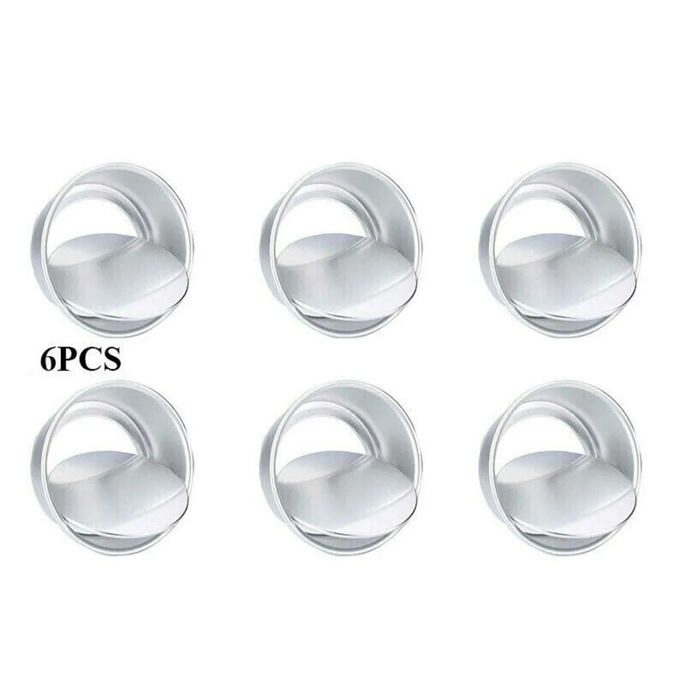 

2pcs Aluminum Round Bottom Cake Mold Anode Live Bottom Pie Pan Mini Cake Baking Tray Removable Bakeware Dish Base Cake Tools
