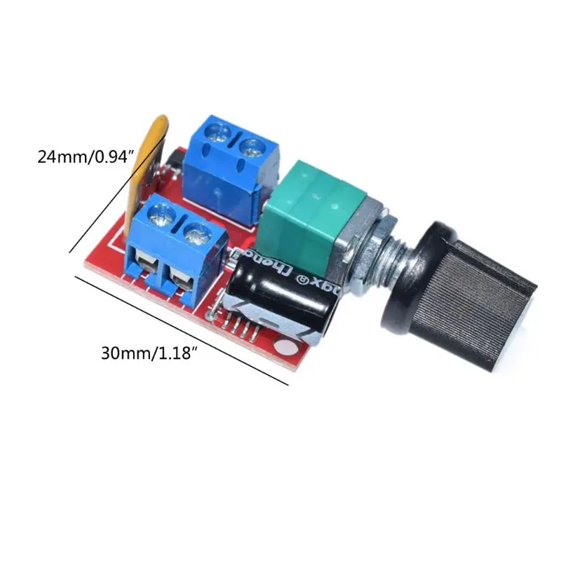 

Mini 5A PWM 90W DC Motor Speed Controller Module Speed Control Switch LED Dimmer T8WE