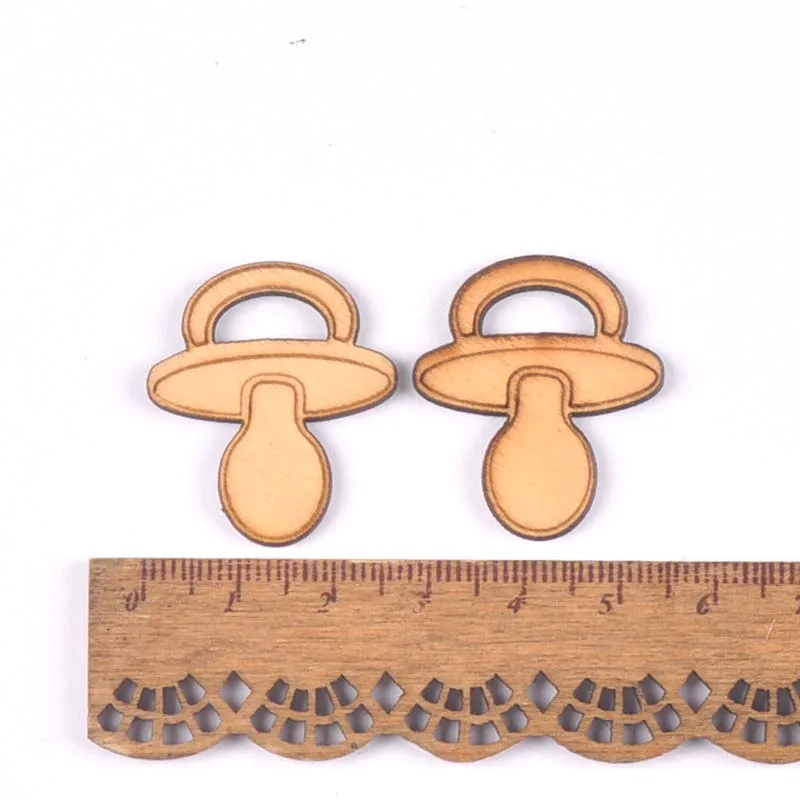 

10Pcs Mixed Baby Pattern Natural Wood Slices Crafts Supplies Scrapbooking DIY Home Decor Wooden Ornament Kids Gifts 46x50mm