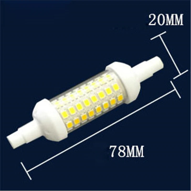 Новейшая модель Керамики SMD2835 диммируемая r7s СИД кукурузный светильник 78 мм 118 135 64