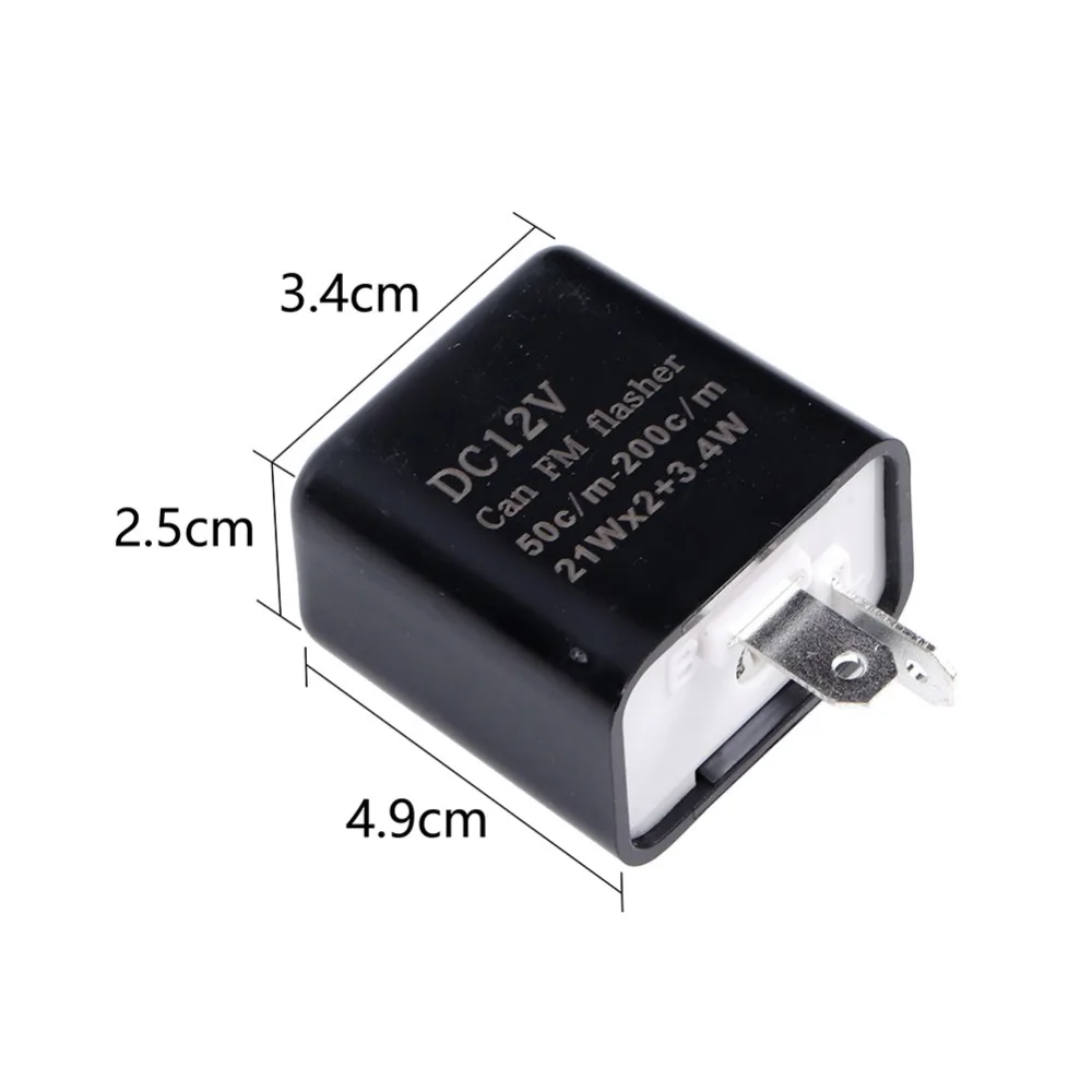 Светодиодный Flasher 12V 2 Pin регулируемое частотное реле индикатор сигнала поворота для мотоцикла исправление