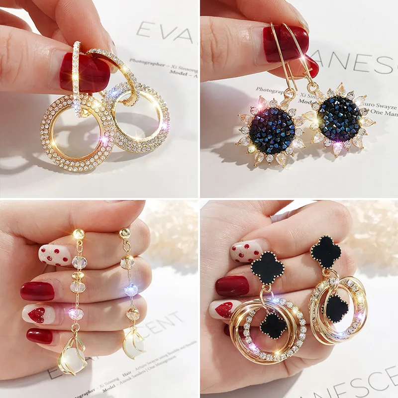 Прямые продажи 2019 модные серьги корейские Европейская и американская мода