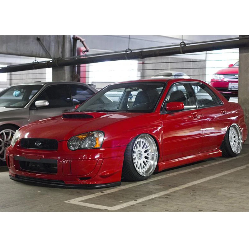 Черные разделители переднего бампера из ПУ для Subaru Impreza WRX Sedan STI 2004 2005 боковой