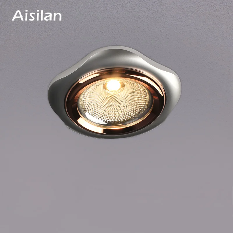 Aisilan новый дизайн COB с антибликовым покрытием серебро нишевые Led светильник для