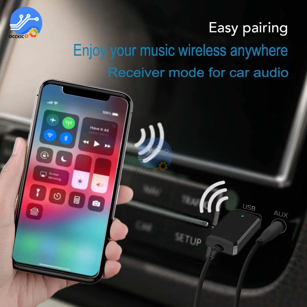 Bluetooth 5,0 аудио приемник адаптер беспроводной передатчик Bluetooth стерео AUX Музыкальная подвеска RCA USB 3,5 мм разъем для ТВ ПК автомобиля
