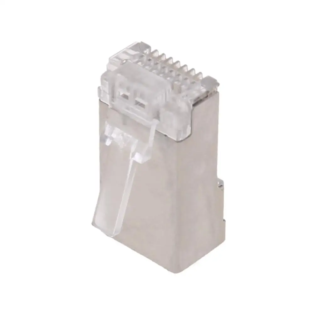 100 шт. Cat6 8-Pin RJ45 8P8C экранированный многожильный обжимной модульный разъем-L059 Новый
