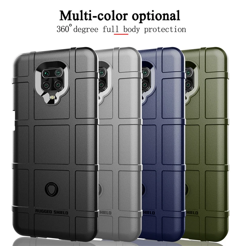 

Note9 Cases For Xiaomi Redmi 9T 9 9A 9C Military Protect Rugged Shield Back Cover For Redmi Note 9 Pro Max Case Note 9s Silicone
