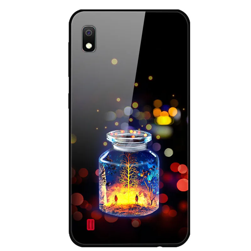 29 Для samsung A10 чехол закаленное стекло твердая задняя крышка для samsung Galaxy A10 A 10 A10S A 10S чехлы для телефонов силикон бампер Coque - Цвет: 29