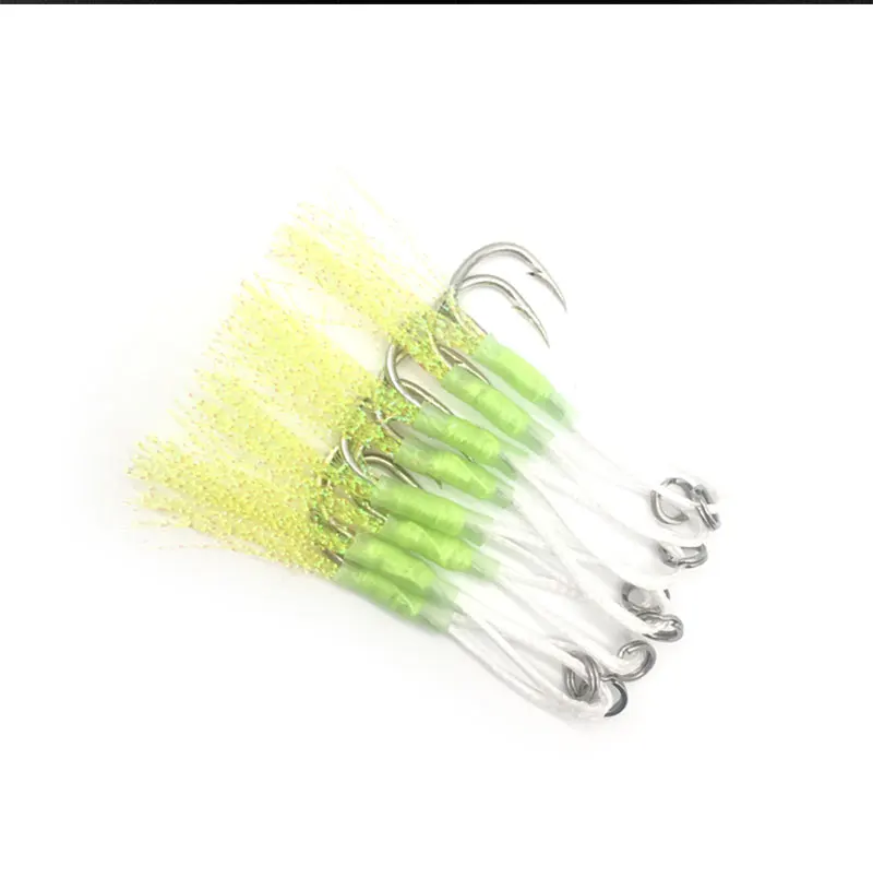 

Рыболовные крючки FUHUI 8 шт./лот из высокоуглеродистой стали с леской и перьями, рыболовные крючки с зазубринами, рыболовные снасти 10 кг/22 фунт...