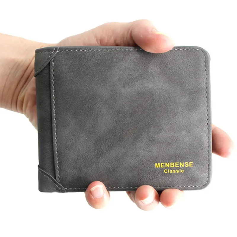 

New frosted men's wallet short large capacity fashion casual wallet wallet multifunctional business wallet