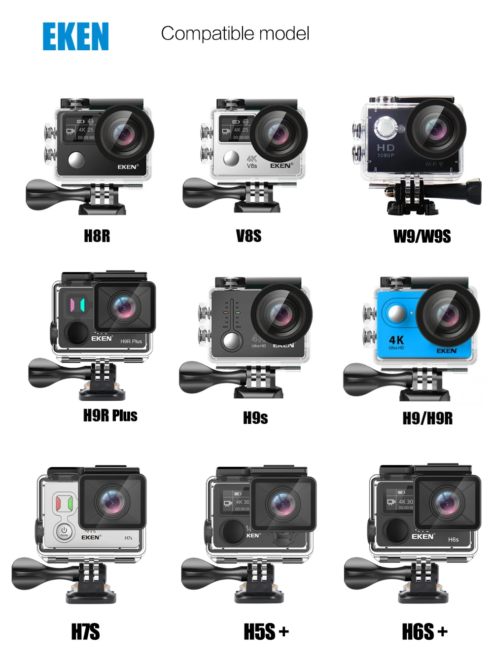 Eken 2 шт./компл. 3,7 в PG 1050 мАч батарея для eken SJCAM Экшн-камера h9r h8r h6s h5s H3r C30 F68 SJ4000 с двойным зарядным устройством