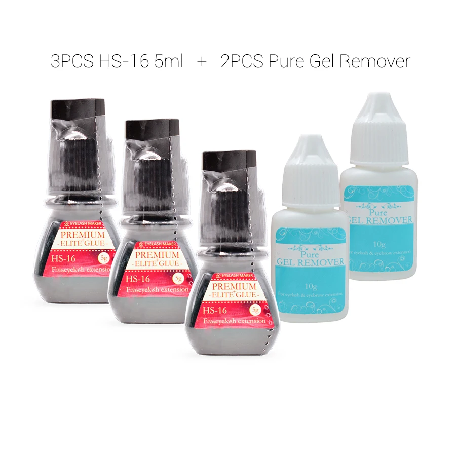 Горячая Распродажа 5 бутылок 5g Премиум Элит большие объемные клейкие HS 16 клей для