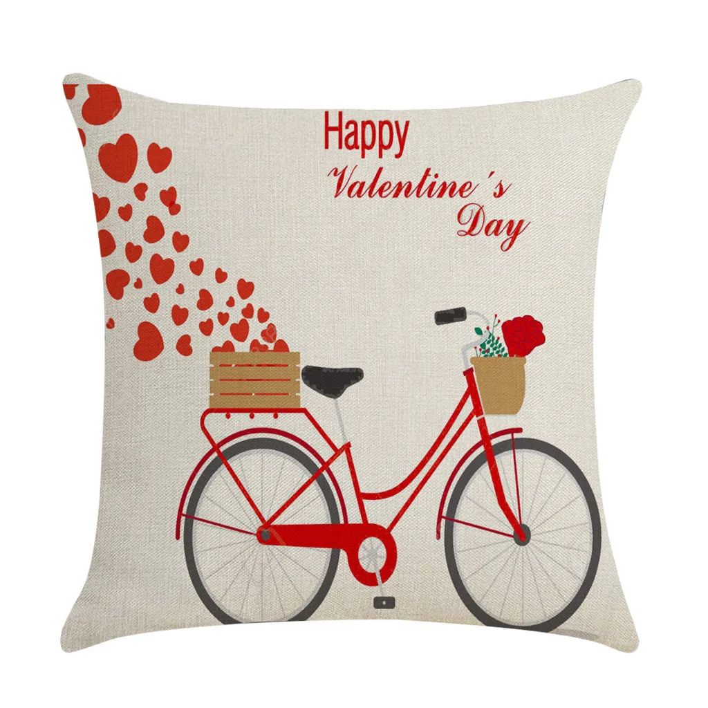 Льняная Наволочка на День святого Валентина 2021 романтичная наволочка с принтом