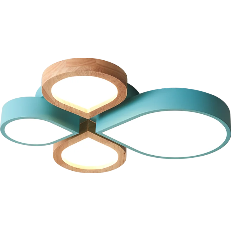 

Nordic four-leaf clover children's warm wedding room bedroom ceiling lamp