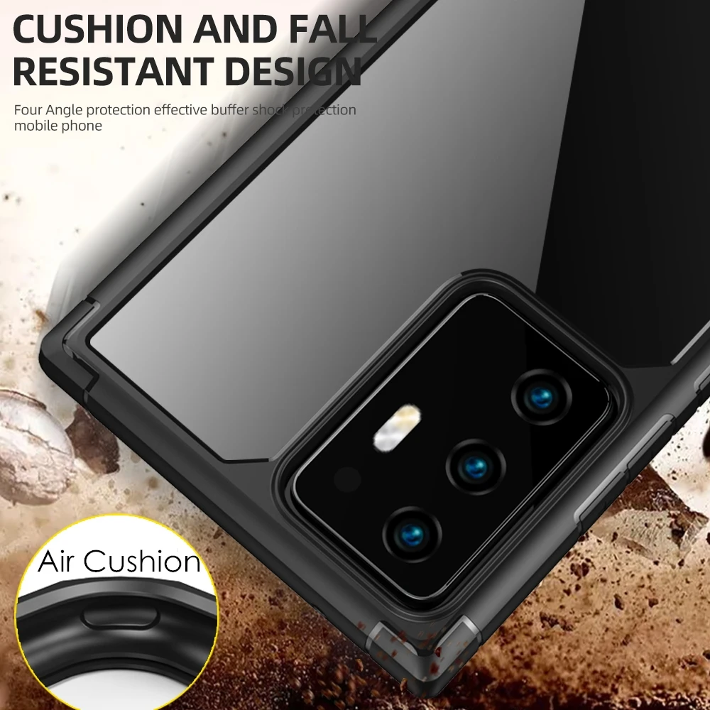 Чехол для Samsung Note 20 силиконовый акриловый Гибридный противоударный Прозрачный