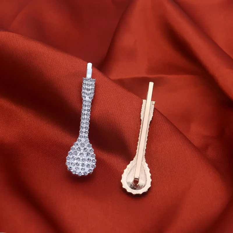 

New Style Korean-style Spoon Barrettes Adult Headband Female South Korea Man-made Diamond Online Celebrity Clip Headdress Hair A
