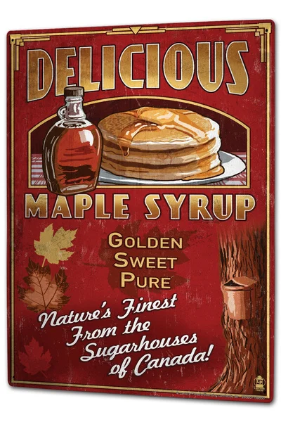 

Metal Plaque Fun Maple Syrup Poster Tin Sign Hotel Restaurant Home Kitchen Coffee Shop Wall Decoration Retro Metal Sign 20*30 CM