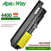 apexway 4400mah11 1v battery for lenovo thinkpad r400 7443 r61 7733 t400 7417 t61 6481 r400 42t4652 asm 42t5265 fru 42t4548
