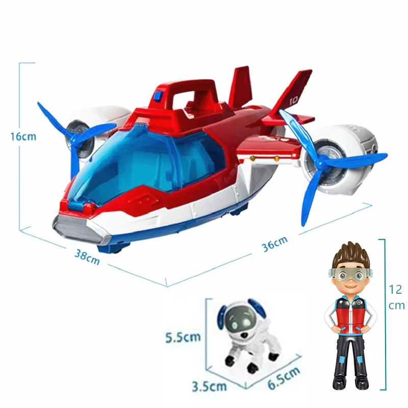 Настоящая лапа патруль может скользить с музыкальной игрушкой воздушный самолет