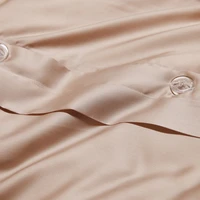 Light Brown Delicate Lace 4Piece Bedding Sets Tencel Lyocell Fabric Queen King Size Quilt Cover Pollowcase Sheets Silky Summer
