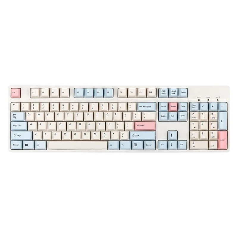 

Magic blue baby key cap Set 104 Keys Cherry Profile PBT Dye-Sublimated Keycaps For Cherry Mx Switch Mechanical Keyboards