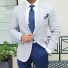 Новейшие широкие дизайнерские повседневные серые костюмы для мужчин 2020 деловой Блейзер Мужские Костюмы приталенные мужские костюмы