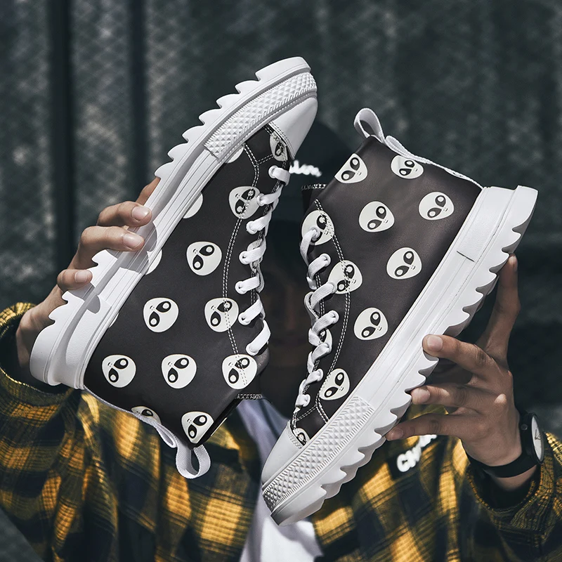 Новая Осенняя модная Светоотражающая обувь для скейтбординга Zapatos De Hombre мужские