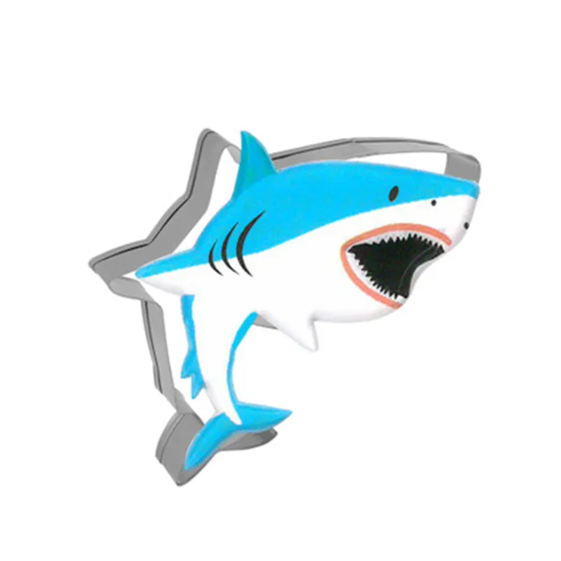 Пасхальная фотография тиснение для торта форма печенья сахарное ремесло 3D акулы