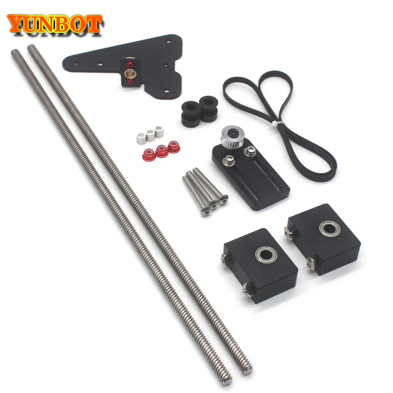 3d printer parts upgrade kits creality ender 3cr10 dual z axis t8 lead screw kits bracket aluminum profile with belt pulley free global shipping