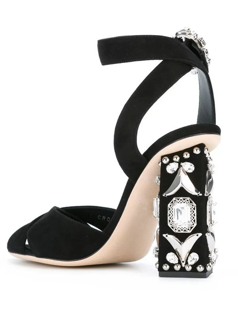 Новинка лета 2020 Женские однотонные туфли на высоком каблуке сандалии с открытым