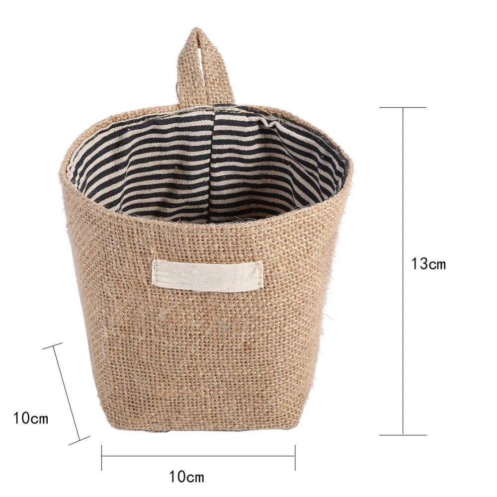 

Cotton Linen Storage Bag Cotton Linen Hamper Hanging Clothes Bag Home Gadget Storage Organizer Foldable Basket Bin Organization