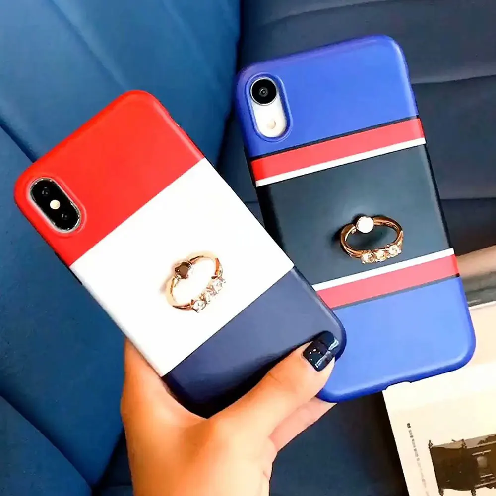 KISSCASE роскошный Кронштейн кольцо чехол для iPhone 6 7 8 11 XS MAX XR S Plus X мягкий силиконовый