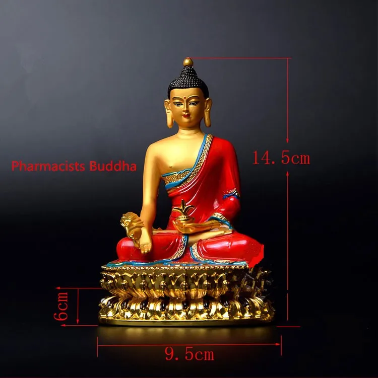 Бронзовые украшения Будды Статуэтка из трех сокровищ бронзовая статуэтка Sakyamuni |