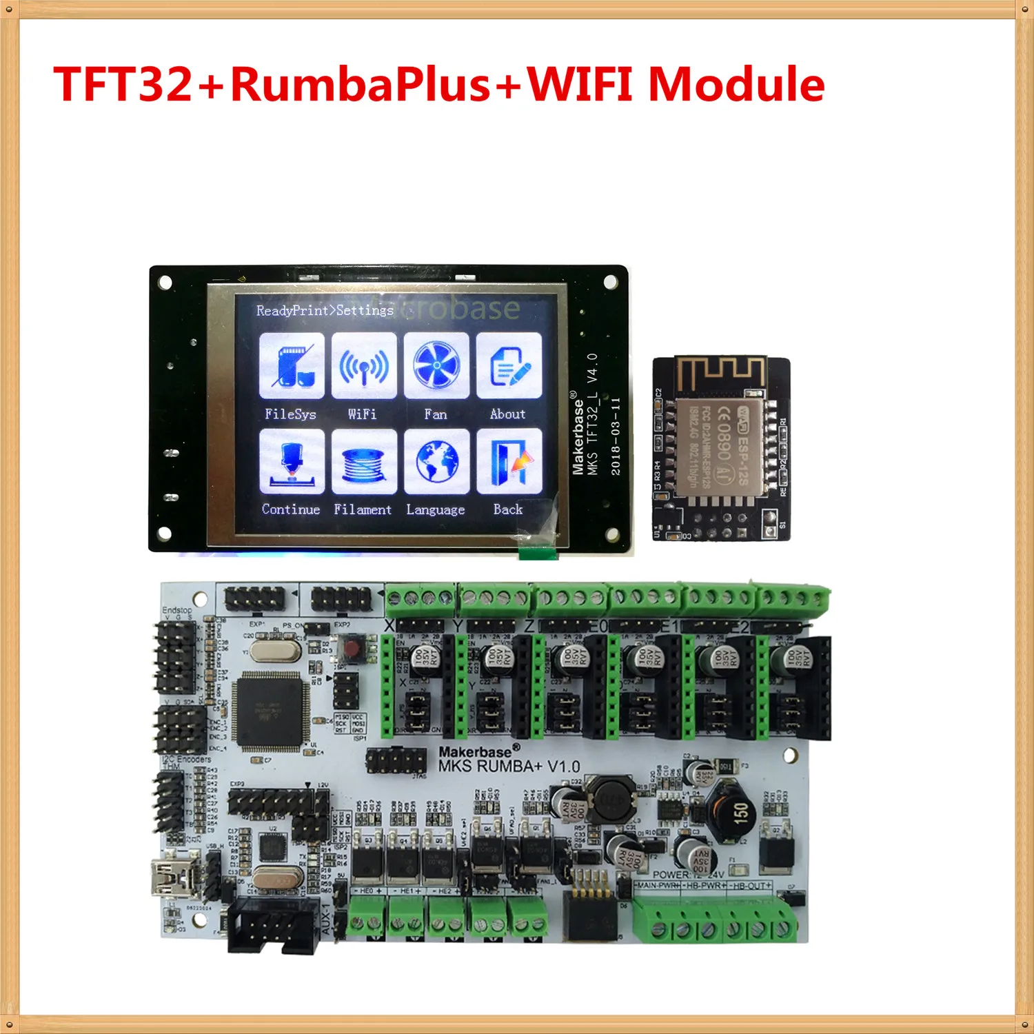 Материнская плата для 3D принтера MKS RumbaPlus + TFT32 v4.0 дисплей ЖК все в одном управления